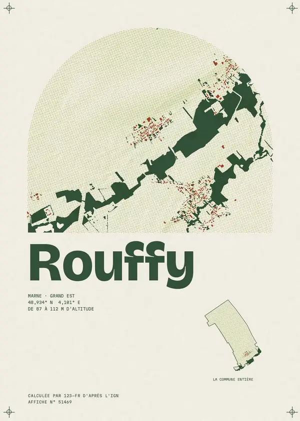 Affiche de Rouffy, calculée par 123-fr d'après l'IGN