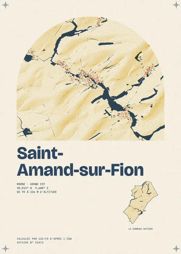 Affiche de Saint-Amand-sur-Fion, calculée par 123-fr d'après l'IGN