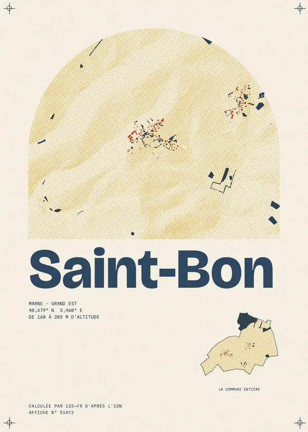 Affiche de Saint-Bon, calculée par 123-fr d'après l'IGN