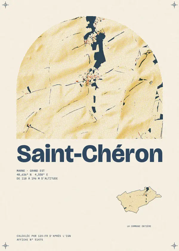 Affiche de Saint-Chéron, calculée par 123-fr d'après l'IGN