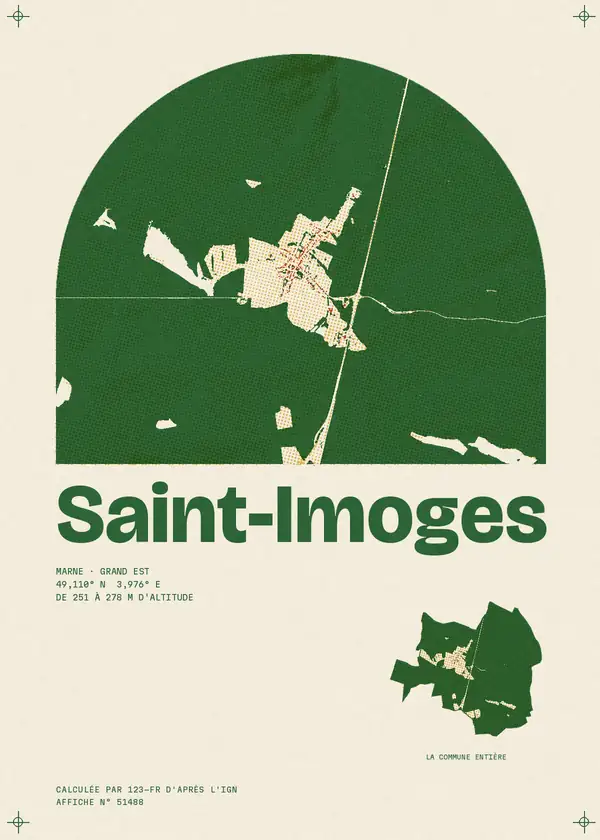 Affiche de Saint-Imoges, calculée par 123-fr d'après l'IGN