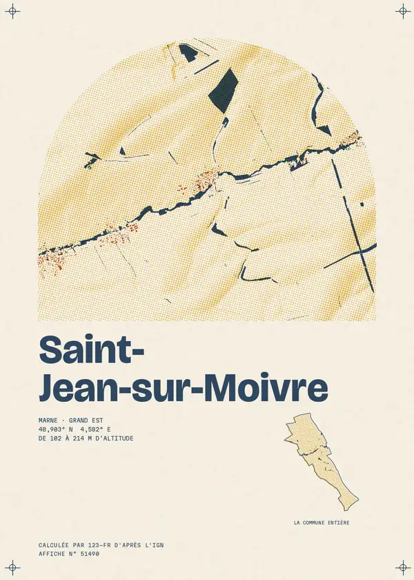 Affiche de Saint-Jean-sur-Moivre, calculée par 123-fr d'après l'IGN