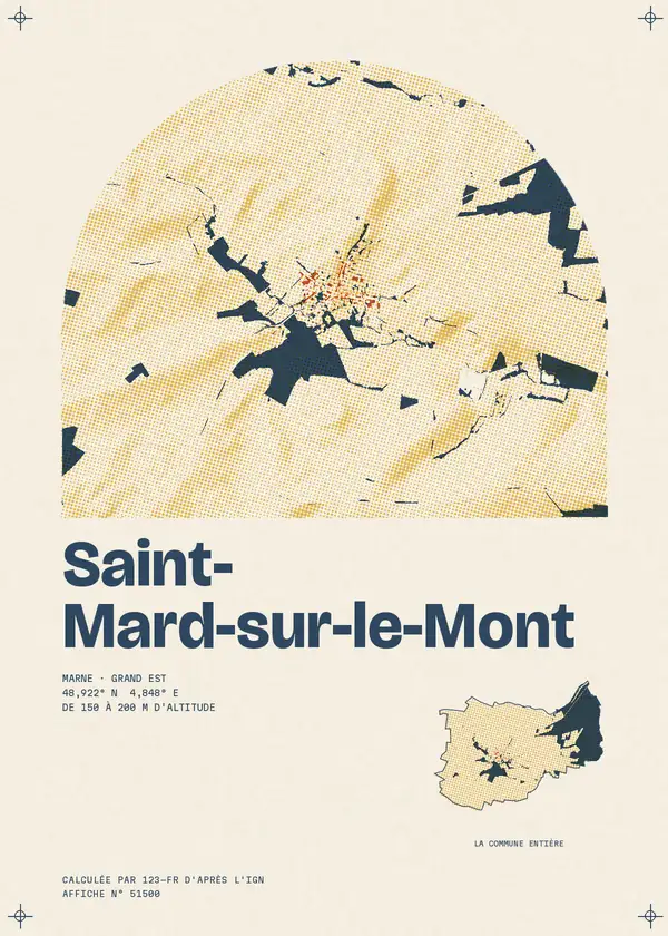 Affiche de Saint-Mard-sur-le-Mont, calculée par 123-fr d'après l'IGN