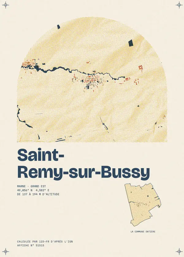 Affiche de Saint-Remy-sur-Bussy, calculée par 123-fr d'après l'IGN