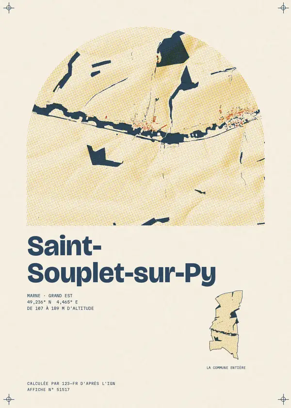 Affiche de Saint-Souplet-sur-Py, calculée par 123-fr d'après l'IGN