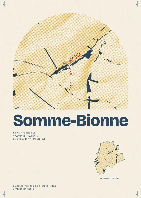 Affiche de Somme-Bionne, calculée par 123-fr d'après l'IGN