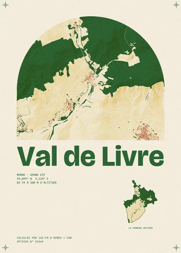 Affiche de Val de Livre, calculée par 123-fr d'après l'IGN