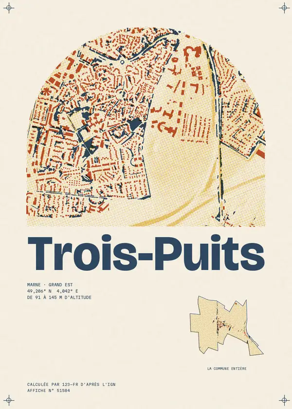 Affiche de Trois-Puits, calculée par 123-fr d'après l'IGN