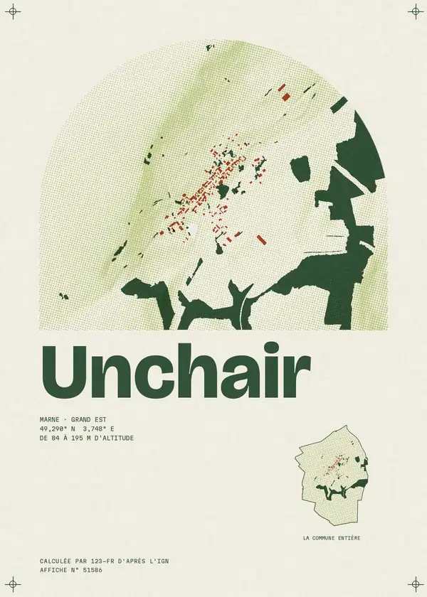 Affiche de Unchair, calculée par 123-fr d'après l'IGN