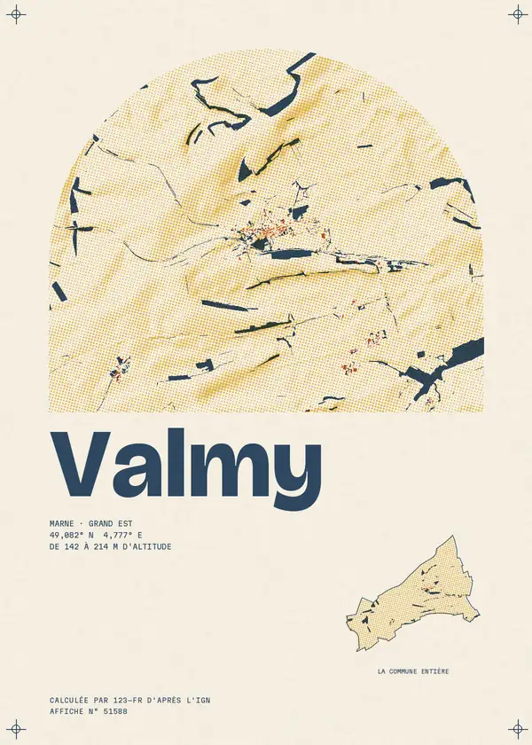 Affiche de Valmy, calculée par 123-fr d'après l'IGN