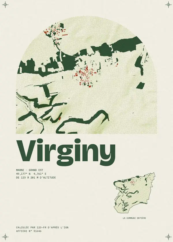 Affiche de Virginy, calculée par 123-fr d'après l'IGN