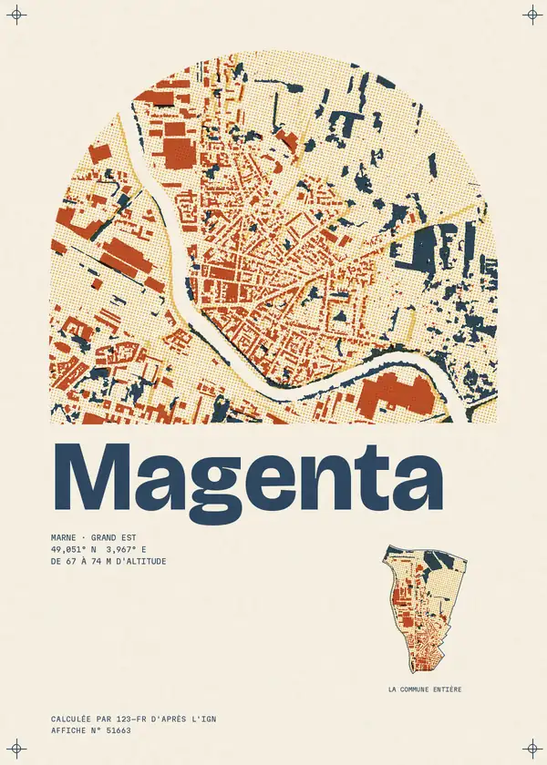 Affiche de Magenta, calculée par 123-fr d'après l'IGN
