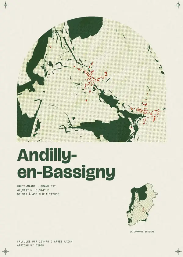 Affiche de Andilly-en-Bassigny, calculée par 123-fr d'après l'IGN