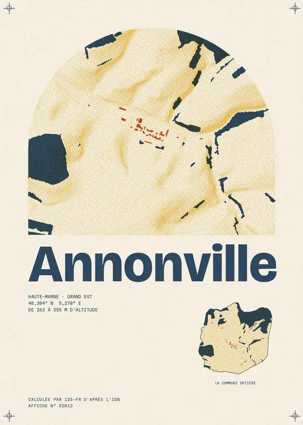 Affiche de Annonville, calculée par 123-fr d'après l'IGN