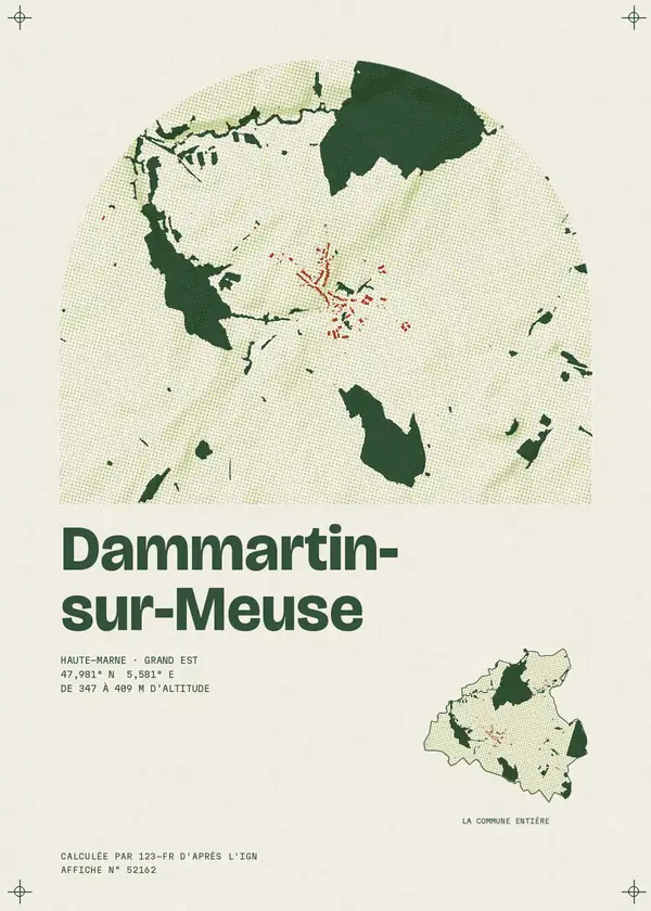 Affiche de Dammartin-sur-Meuse, calculée par 123-fr d'après l'IGN