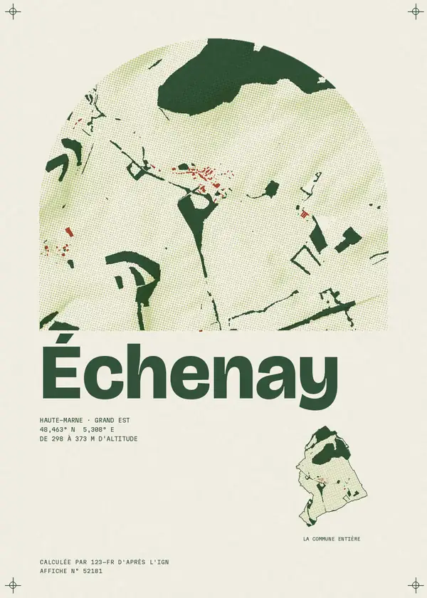 Affiche de Échenay, calculée par 123-fr d'après l'IGN