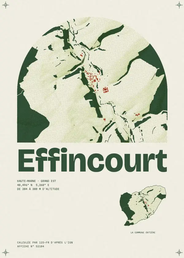 Affiche de Effincourt, calculée par 123-fr d'après l'IGN