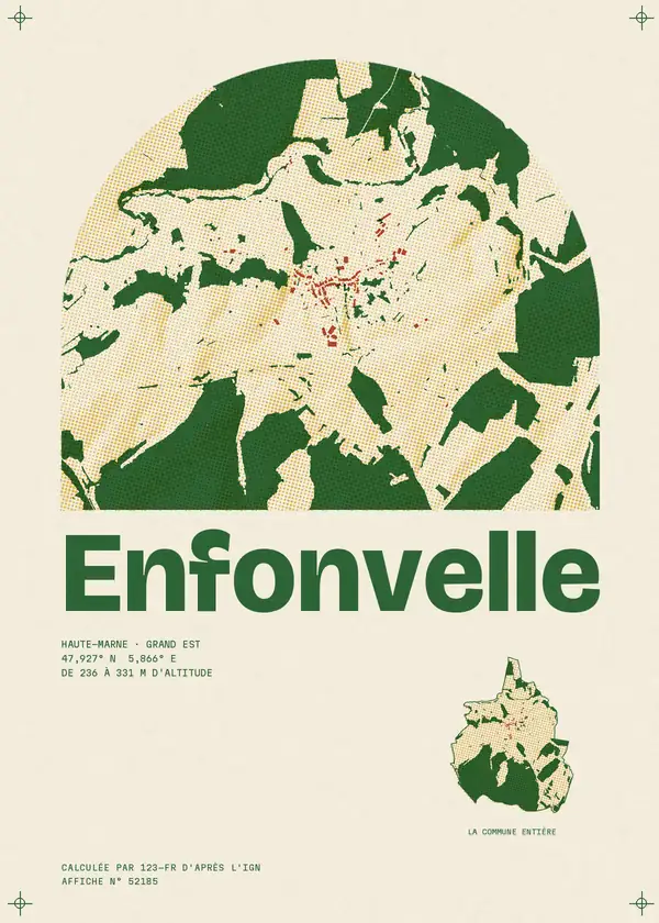 Affiche de Enfonvelle, calculée par 123-fr d'après l'IGN