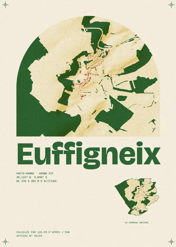 Affiche de Euffigneix, calculée par 123-fr d'après l'IGN