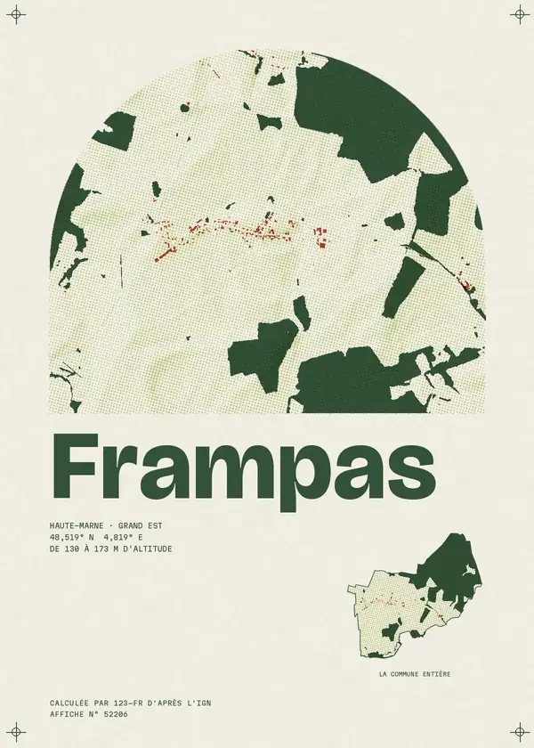 Affiche de Frampas, calculée par 123-fr d'après l'IGN