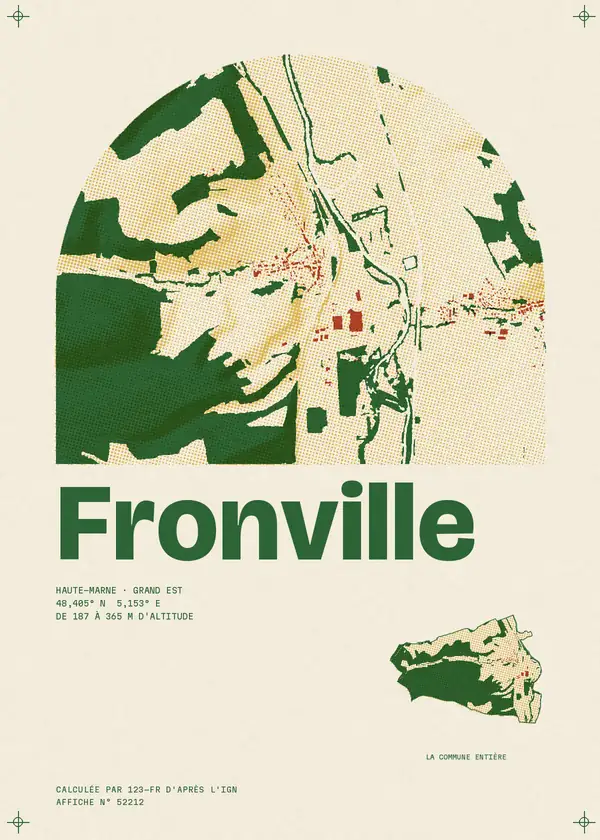 Affiche de Fronville, calculée par 123-fr d'après l'IGN