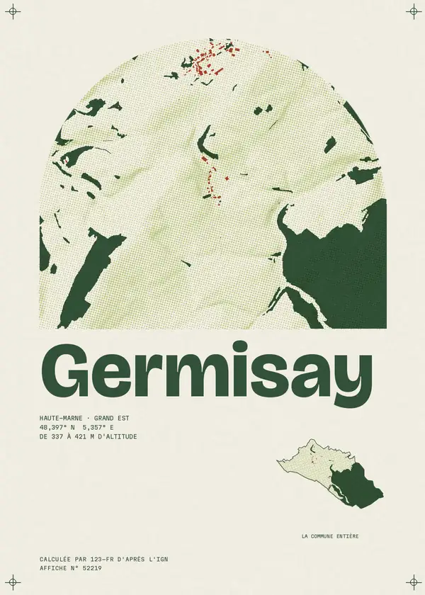 Affiche de Germisay, calculée par 123-fr d'après l'IGN