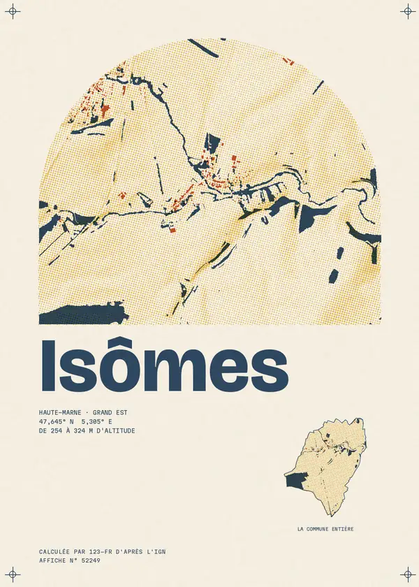 Affiche de Isômes, calculée par 123-fr d'après l'IGN