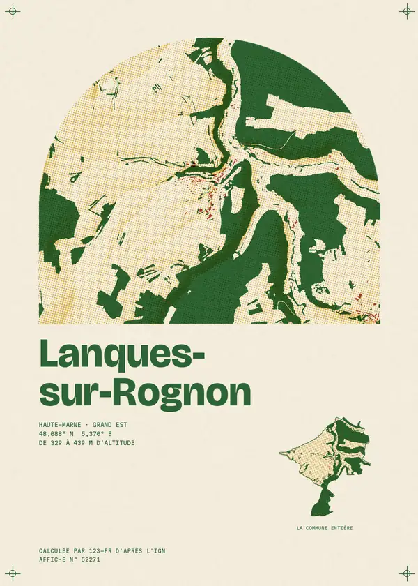 Affiche de Lanques-sur-Rognon, calculée par 123-fr d'après l'IGN