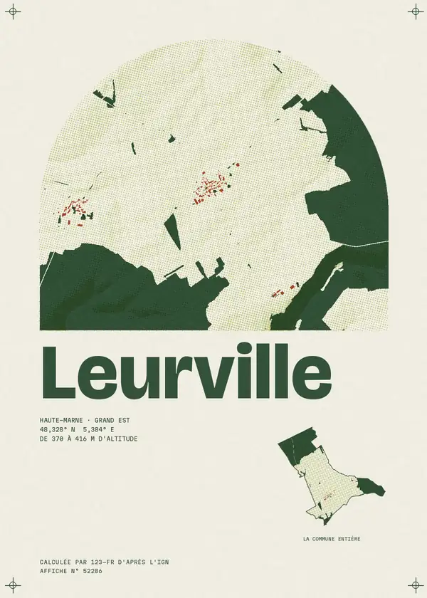 Affiche de Leurville, calculée par 123-fr d'après l'IGN