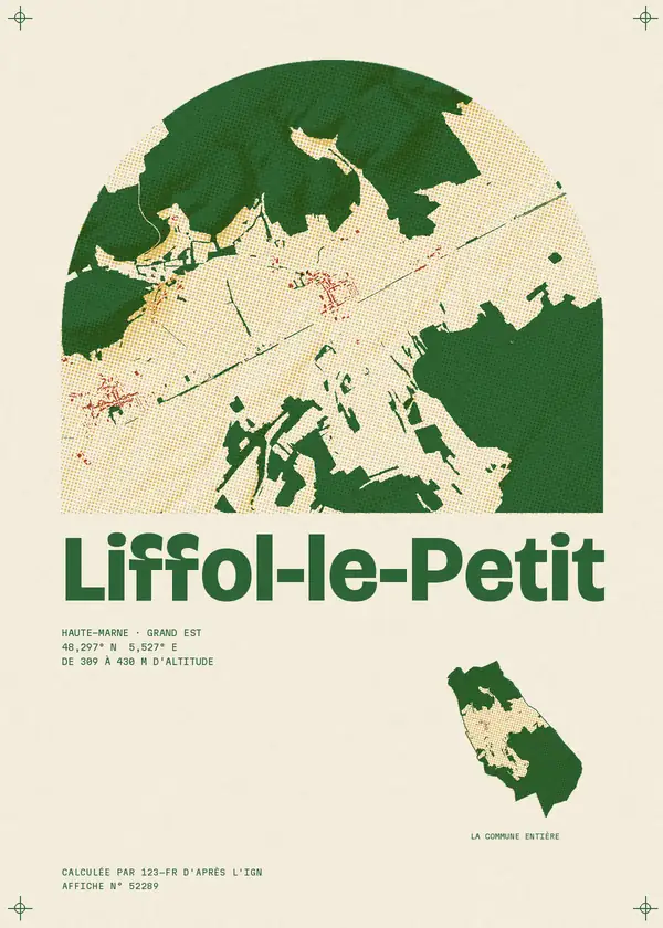 Affiche de Liffol-le-Petit, calculée par 123-fr d'après l'IGN
