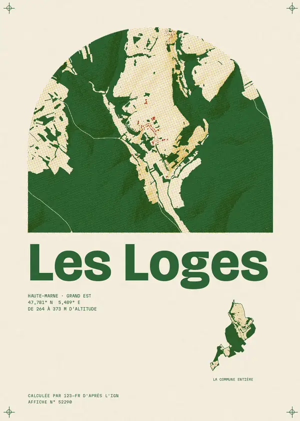Affiche de Les Loges, calculée par 123-fr d'après l'IGN