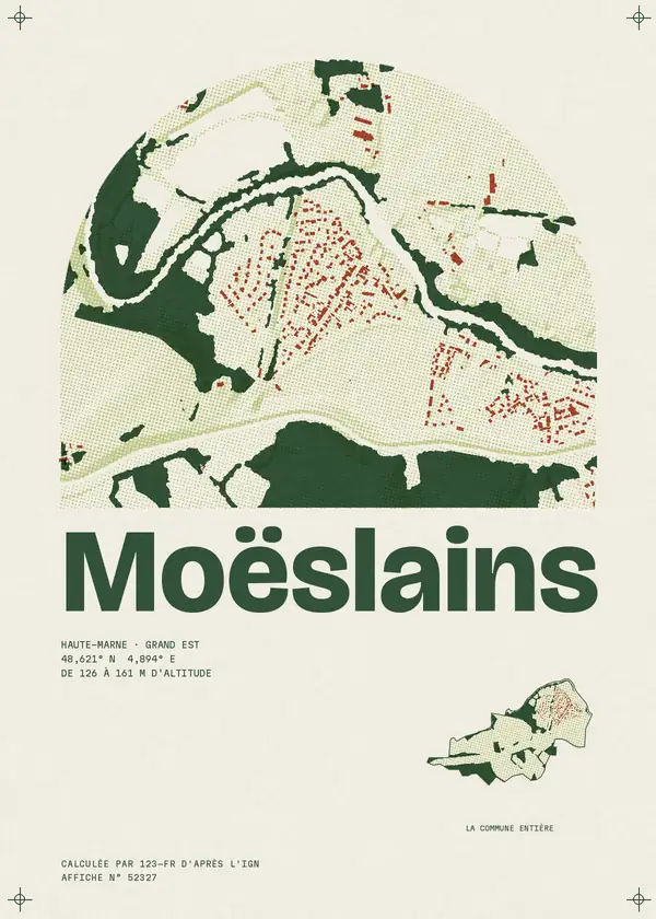 Affiche de Moëslains, calculée par 123-fr d'après l'IGN