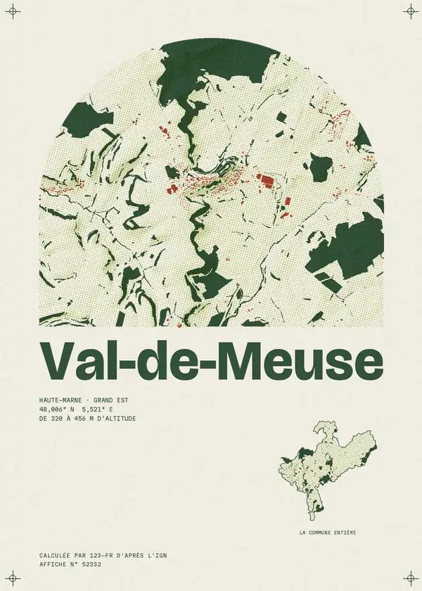 Affiche de Val-de-Meuse, calculée par 123-fr d'après l'IGN