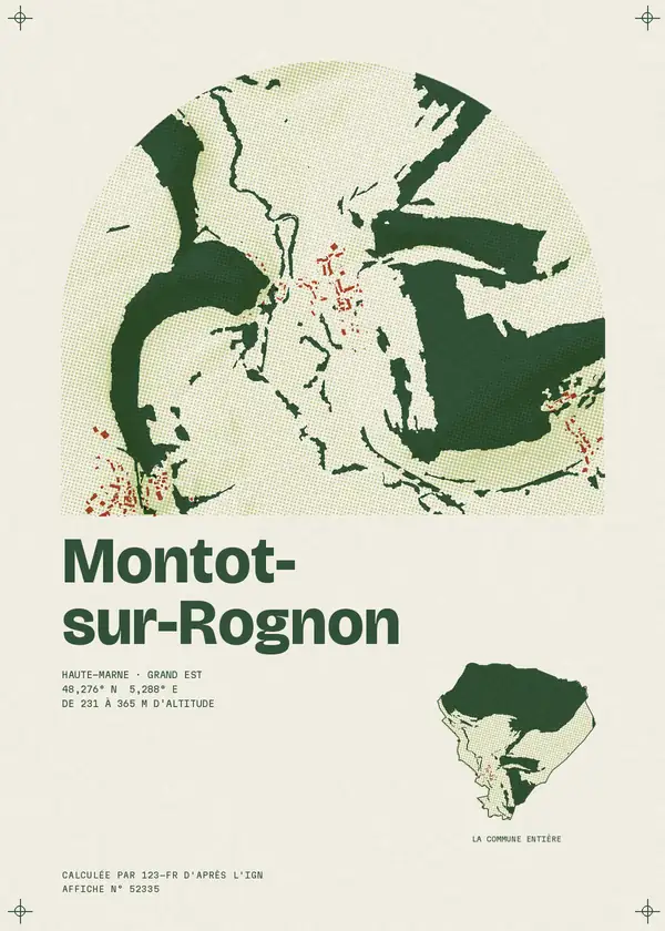 Affiche de Montot-sur-Rognon, calculée par 123-fr d'après l'IGN