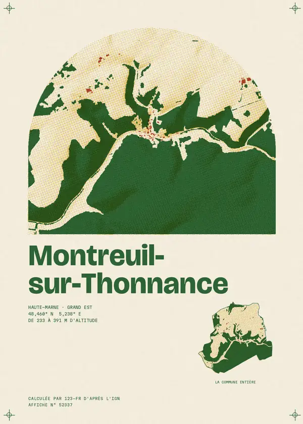 Affiche de Montreuil-sur-Thonnance, calculée par 123-fr d'après l'IGN