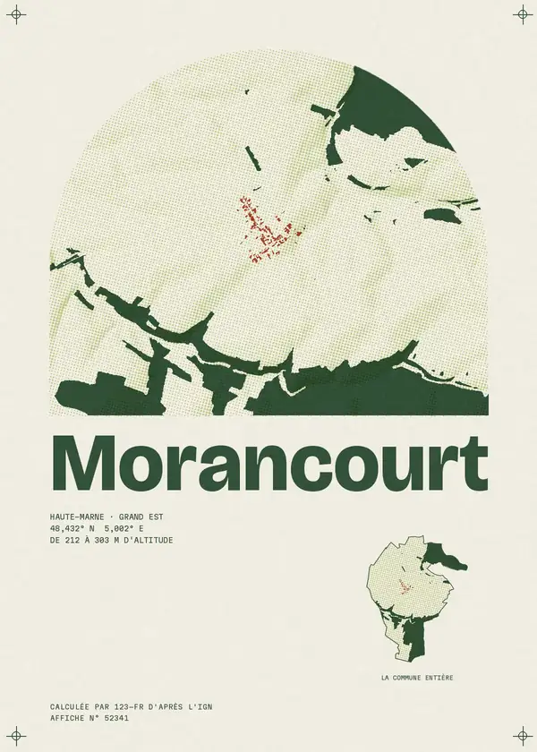 Affiche de Morancourt, calculée par 123-fr d'après l'IGN