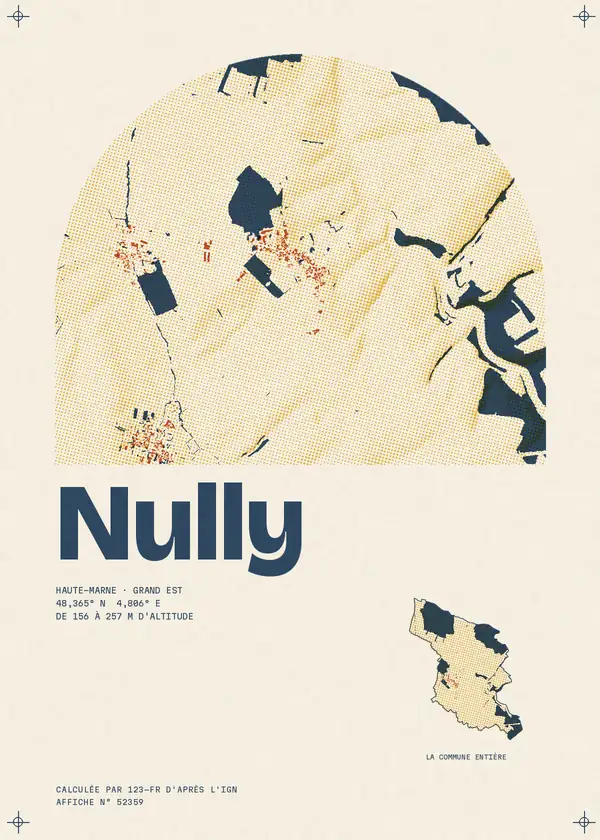 Affiche de Nully, calculée par 123-fr d'après l'IGN