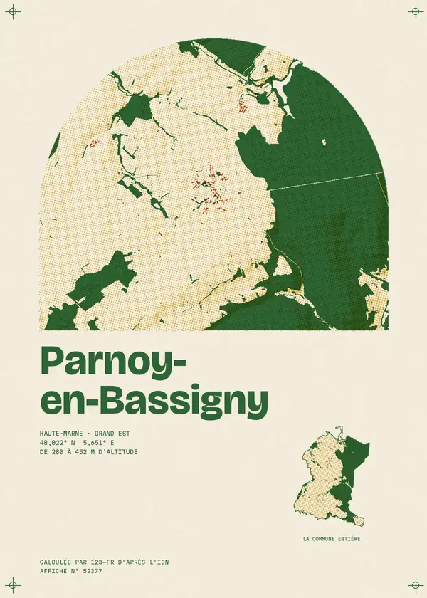 Affiche de Parnoy-en-Bassigny, calculée par 123-fr d'après l'IGN