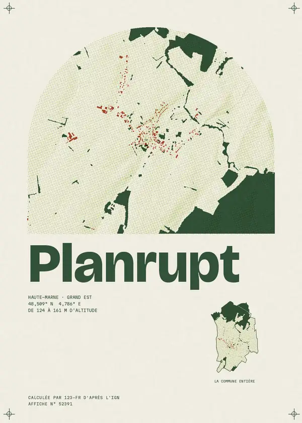 Affiche de Planrupt, calculée par 123-fr d'après l'IGN