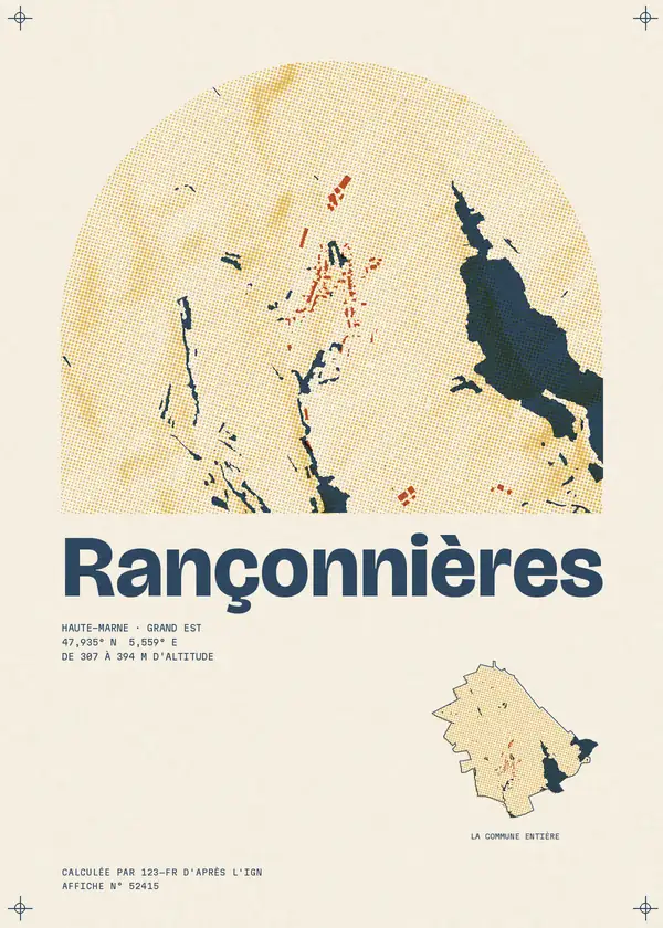 Affiche de Rançonnières, calculée par 123-fr d'après l'IGN