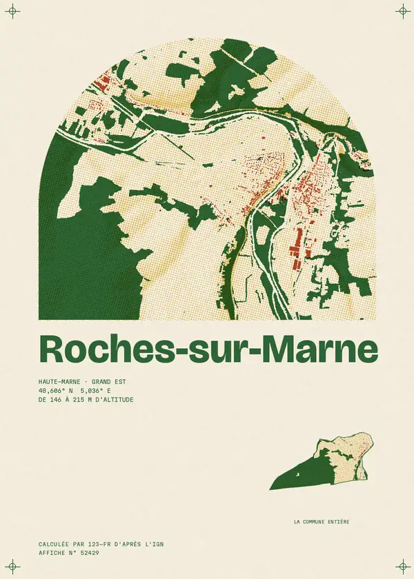 Affiche de Roches-sur-Marne, calculée par 123-fr d'après l'IGN