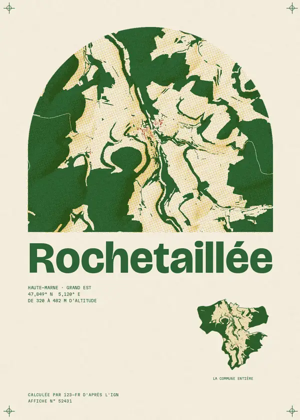 Affiche de Rochetaillée, calculée par 123-fr d'après l'IGN