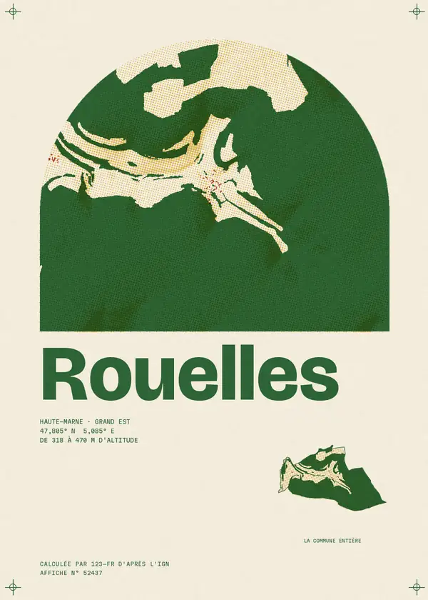 Affiche de Rouelles, calculée par 123-fr d'après l'IGN
