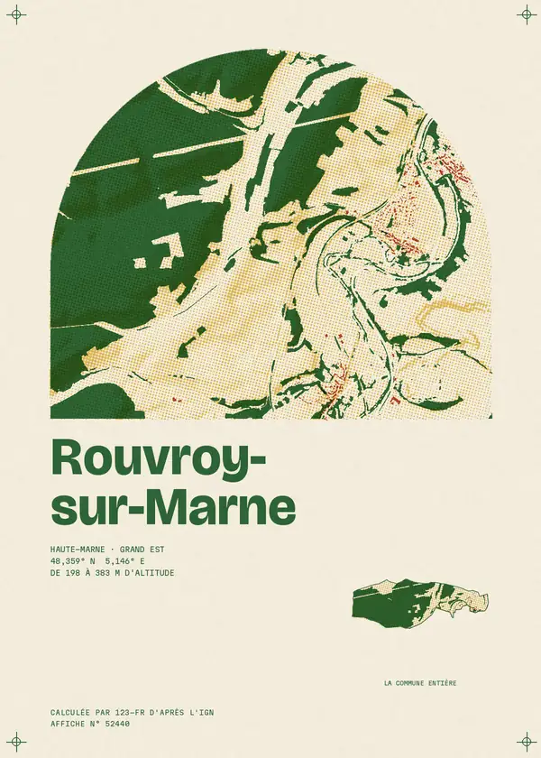 Affiche de Rouvroy-sur-Marne, calculée par 123-fr d'après l'IGN