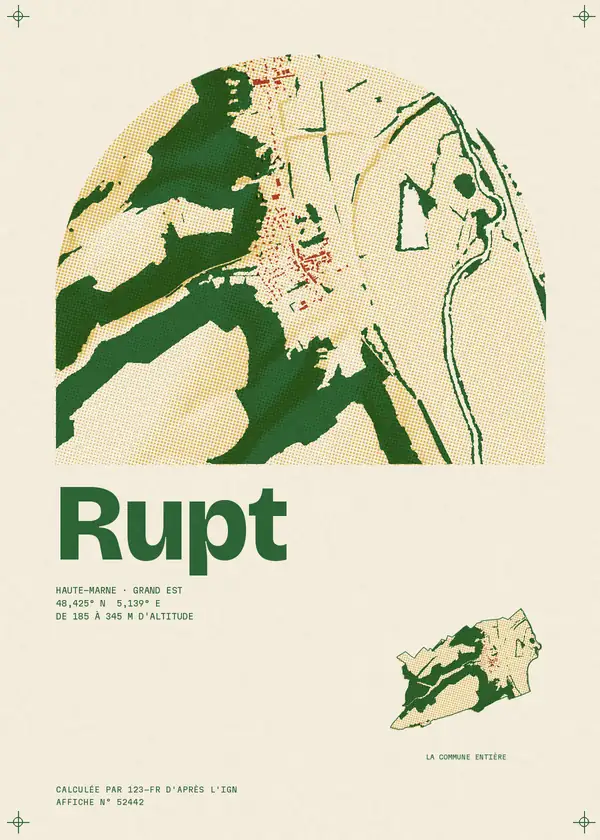 Affiche de Rupt, calculée par 123-fr d'après l'IGN