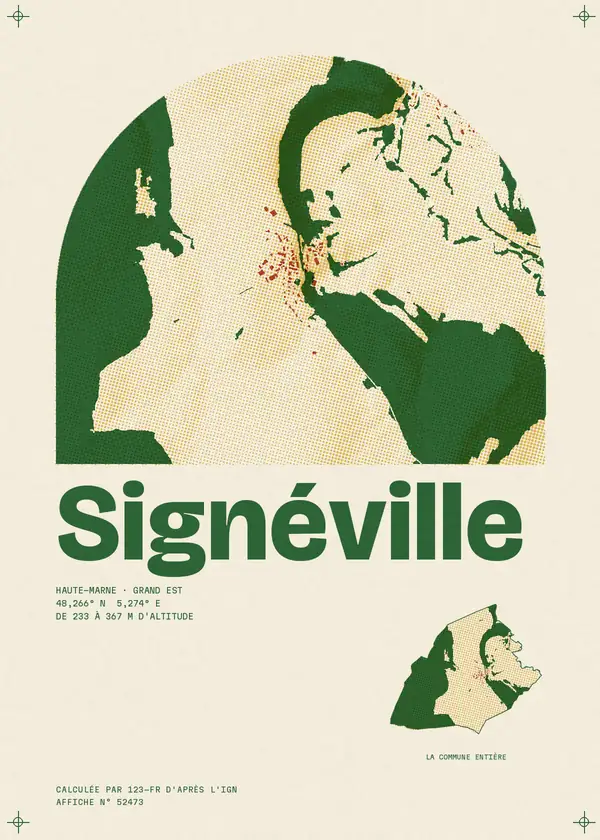 Affiche de Signéville, calculée par 123-fr d'après l'IGN