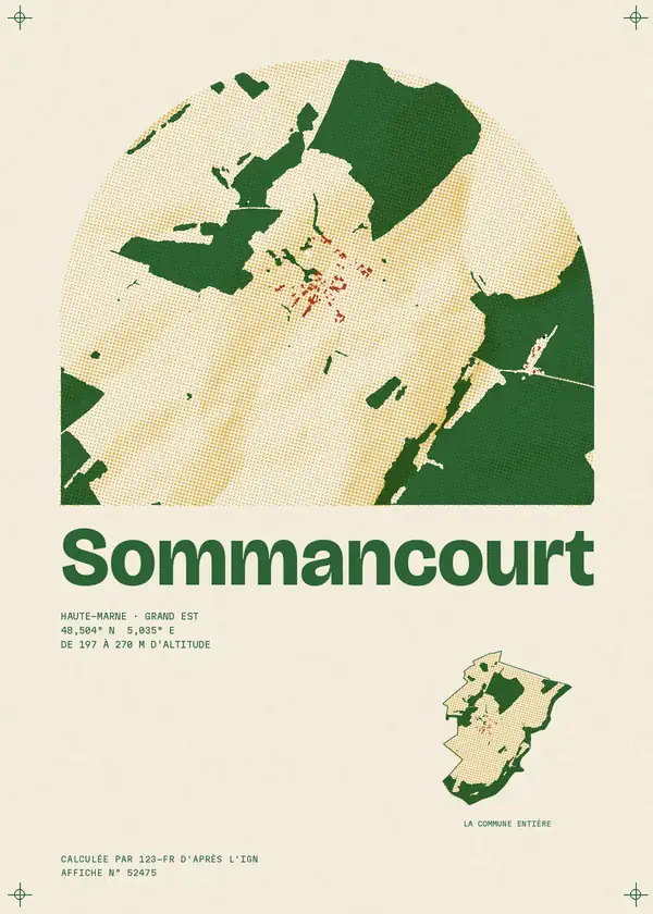 Affiche de Sommancourt, calculée par 123-fr d'après l'IGN