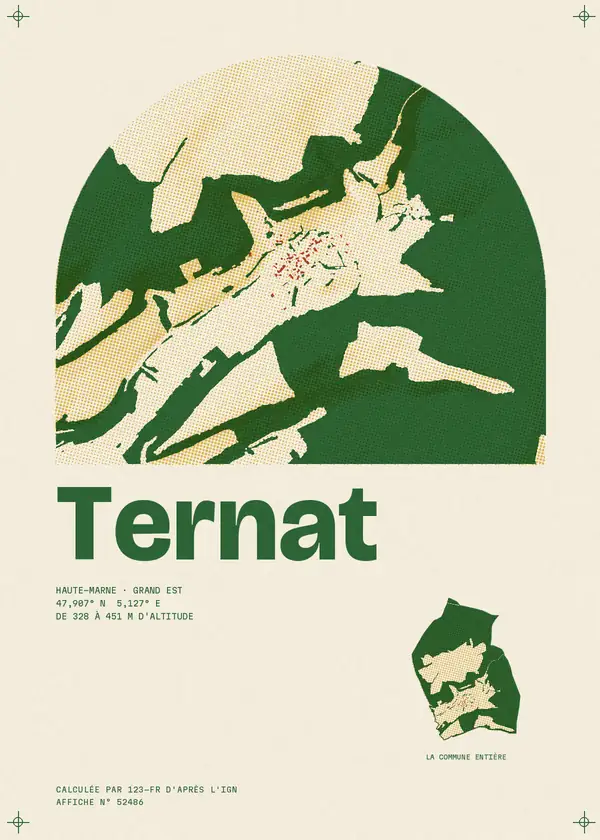 Affiche de Ternat, calculée par 123-fr d'après l'IGN