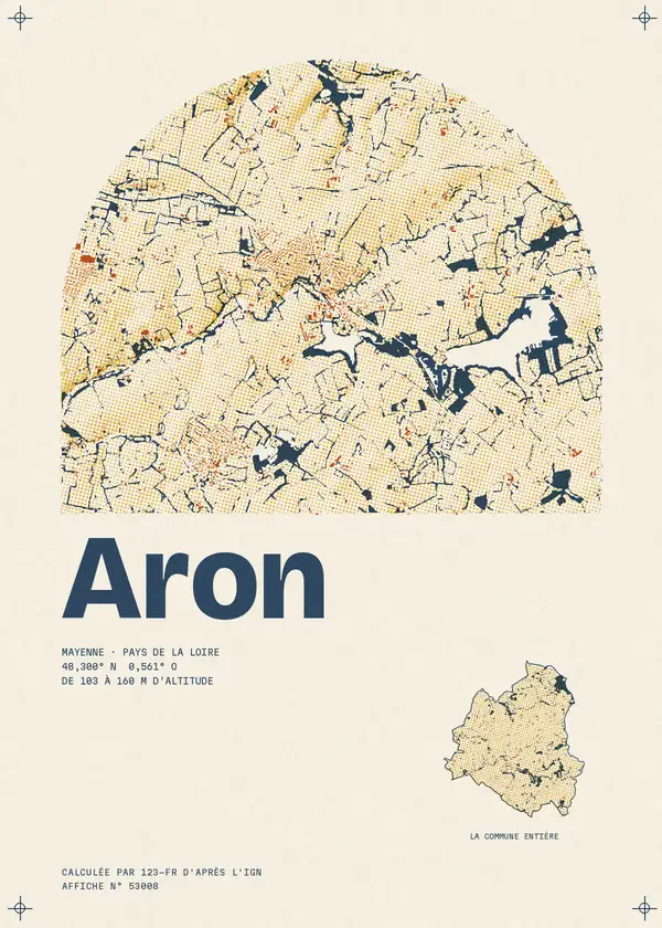 Affiche de Aron, calculée par 123-fr d'après l'IGN
