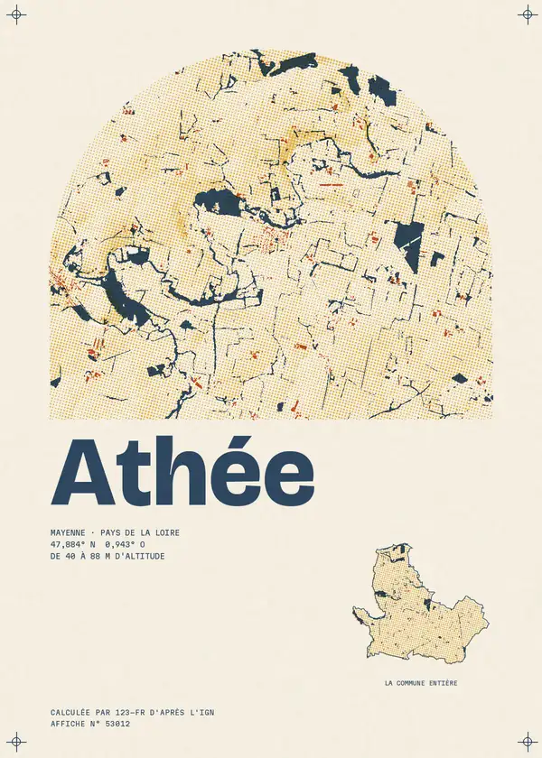 Affiche de Athée, calculée par 123-fr d'après l'IGN